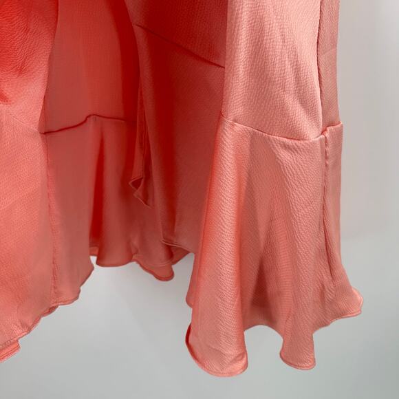 Free People Scarlett Dress Size Medium Mini Pink Peach Summer Button V-Neck NWT - Picture 12 of 16